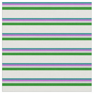 Tecido Teal, Orquídea, Cinzas Leves, Verde e Creme de Min