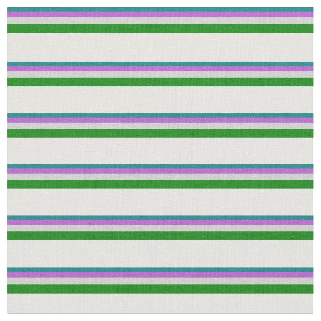 Tecido Teal, Orquídea, Cinzas Leves, Verde e Creme de Min (Detalhe)