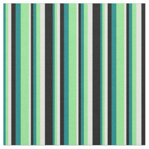 Tecido Teal, Verde Claro, Ciano Claro e Padrão Preto