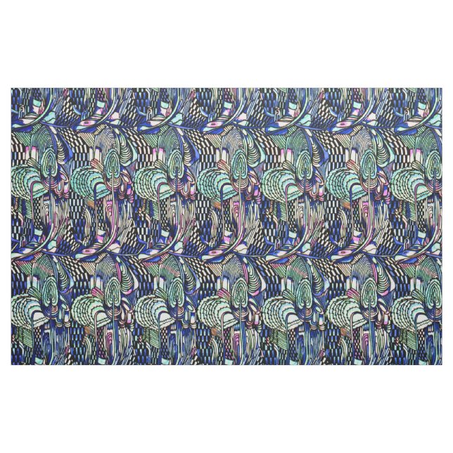 Tecido Tecido-Abstrato-Charles Rennie Mackintosh 3 (Fat Quarter)