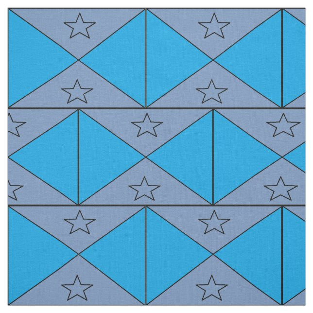Tecido Tecido, azul e cinzas com estrelas (Modelo)
