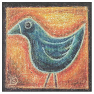 Tecido Tecido, Pássaro Azul