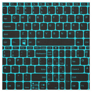 Tecido Teclado, azul com iluminação traseira