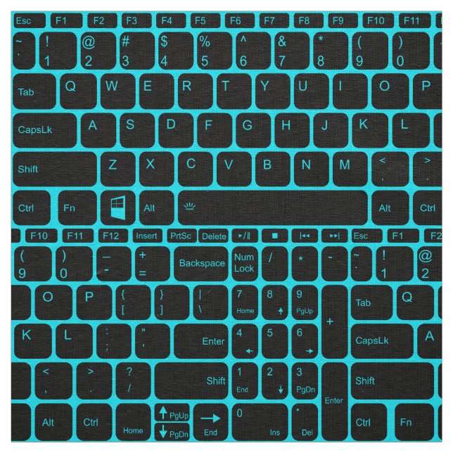 Tecido Teclado, azul com iluminação traseira (Modelo)
