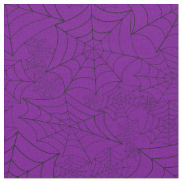 Tecido teia de aranha halloween gótico roxo