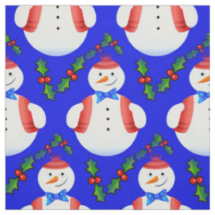 Tecido tela de boneco de neve de natal