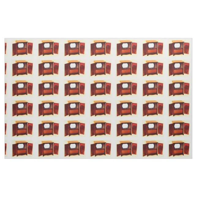 Tecido televisor n.o 1 de cerca de 1950 (Fat Quarter)