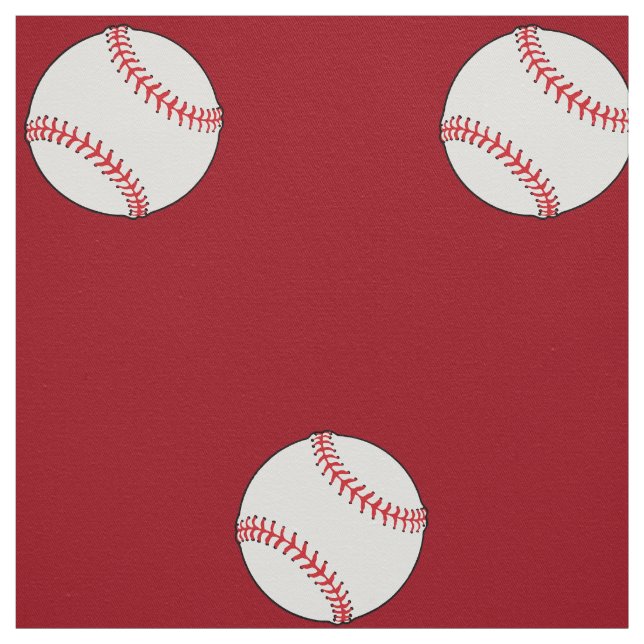 Tecido Tema Baseball Vermelho BG HAMbyWG (Modelo)