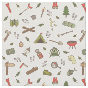 Tecido Tema da Natureza Selvagem do Caminho e Campanha