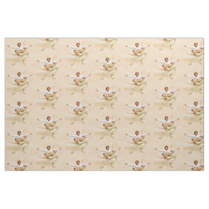 Tecido Tema do balé Pale Pêssegos Dançarinos Design