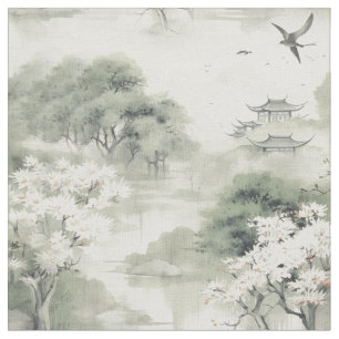 Tecido Tema Japonês Serene Tranquilidade
