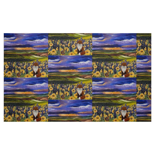 Tecido Tempestade Fox e Friend (Fat Quarter)