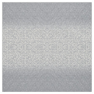 Tecido Tendência Silver Glitter & Leopard Print Ombre De