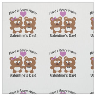 Tecido Tenha um Feliz dia de os namorados Beary!