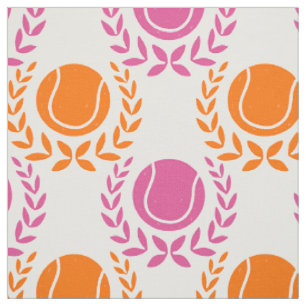 Tecido Tênis Preppy Louro - Laranja e Rosa Vibrante