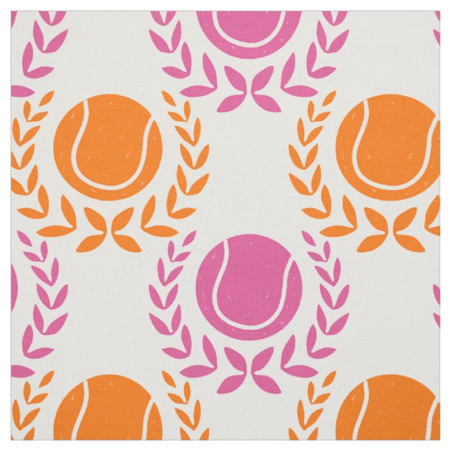 Tecido Tênis Preppy Louro - Laranja e Rosa Vibrante (Modelo)