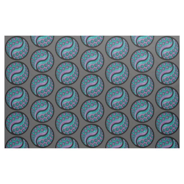 Tecido Tentacle Yin Yang (Fat Quarter)
