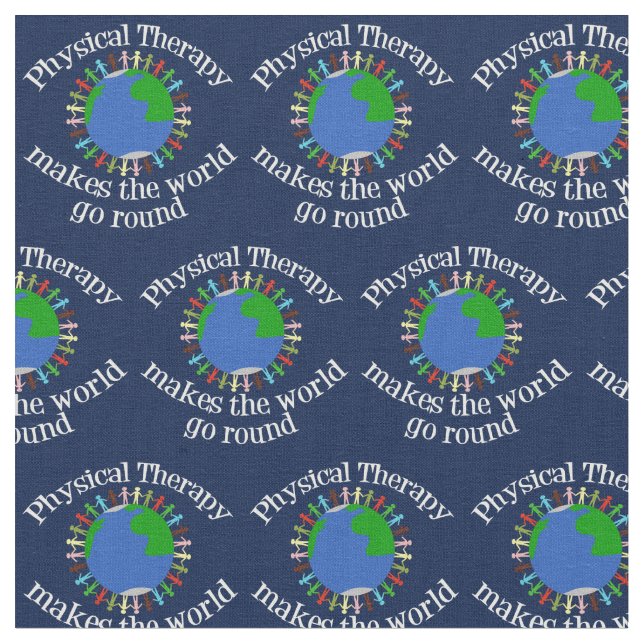 Tecido Terapia física faz o mundo girar (Detalhe)