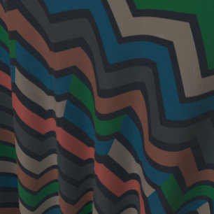 Tecido Terra Escura Florestas Zig Zag Chevron