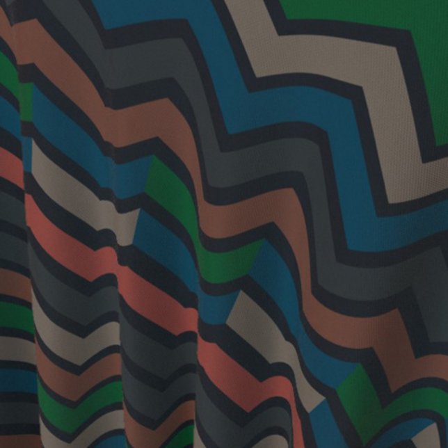 Tecido Terra Escura Florestas Zig Zag Chevron (Criador carregado)
