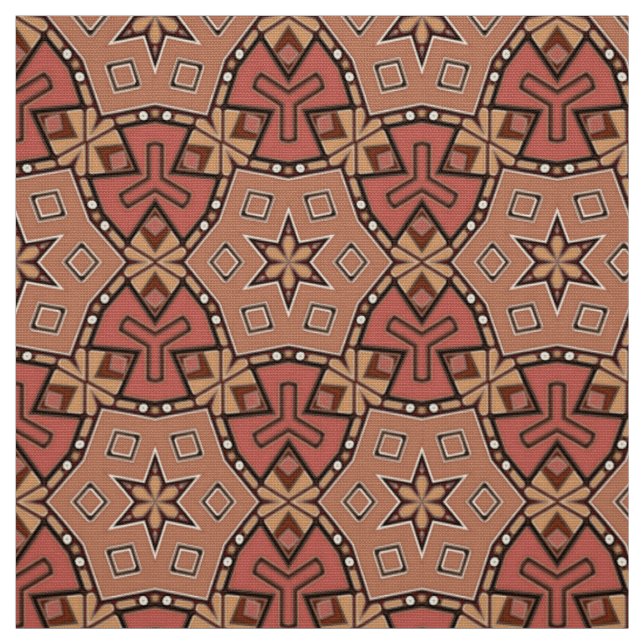 Tecido Terracotta e Tan Honeycomb - Padrão do Azulejo (Modelo)