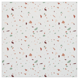 Tecido Terracotta Terrazzo com Siena e Mint Green