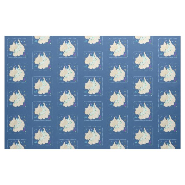 Tecido Terrier Escocês Dançando (Fat Quarter)
