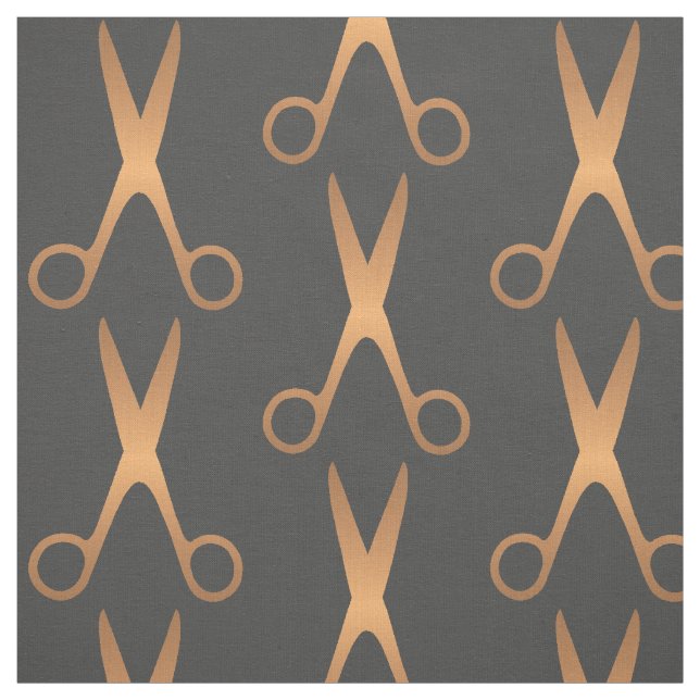 Tecido Tesoura-de-barbeiro de ouro tesoura-de-cinza escur (Modelo)