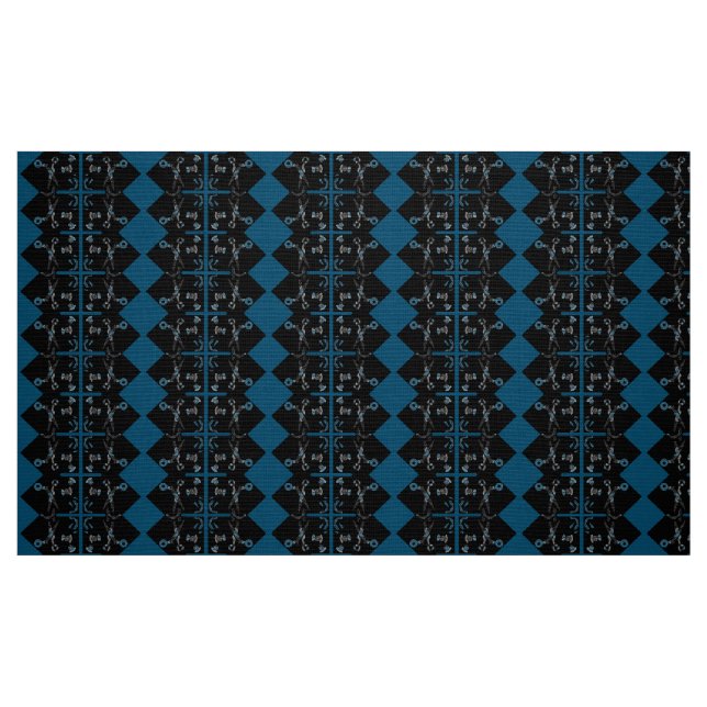 Tecido Tesoura (personalize a cor de fundo) (Fat Quarter)