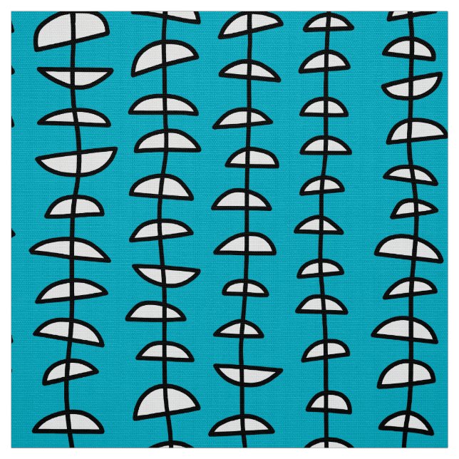 Tecido Teste padrão 080515 - Preto e branco no azul do (Modelo)