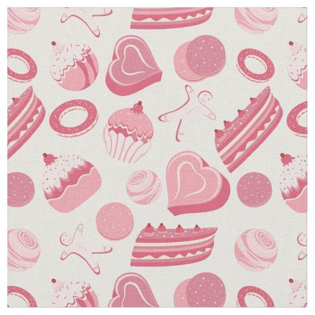 Tecido Teste padrão 2 do chocolate e das pastelarias (Detalhe)