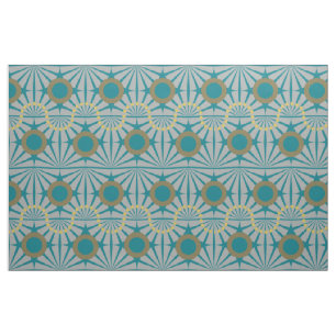 Tecido Teste padrão africano da fusão da arte deco/70s