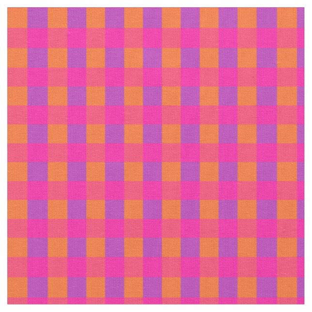 Tecido Teste padrão alaranjado cor-de-rosa brilhante (Detalhe)