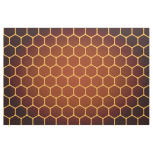 Tecido Teste padrão alaranjado do favo de mel