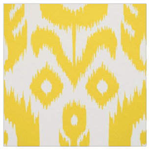 Tecido Teste padrão amarelo de Ikat