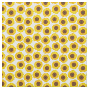 Tecido Teste padrão amarelo do girassol do verão