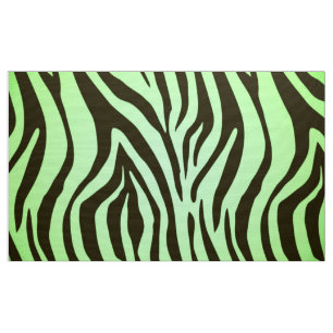 Tecido Teste padrão animal do impressão da zebra verde