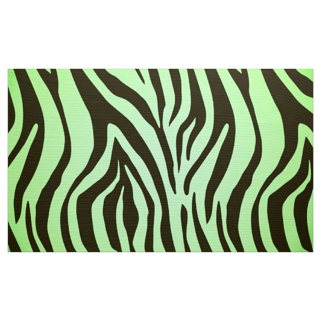 Tecido Teste padrão animal do impressão da zebra verde (Jarda)