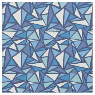 Tecido Teste padrão azul abstrato de Crsytal do gelo