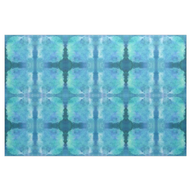 Tecido Teste padrão azul da textura da aguarela da (Fat Quarter)