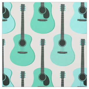Tecido Teste padrão azul das guitarra acústicas