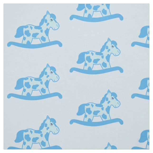 Tecido Teste padrão azul do cavalo de balanço (Modelo)