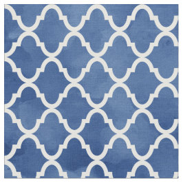 Tecido Teste padrão azul escuro elegante de Quatrefoil da