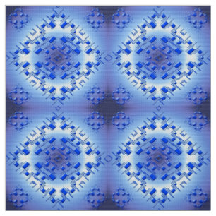 Tecido teste padrão azul geométrico étnico abstrato