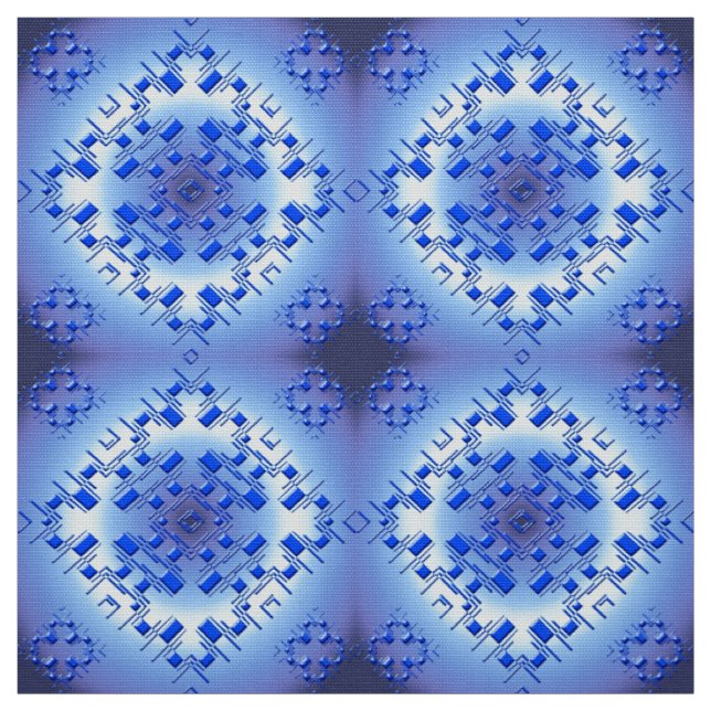 Tecido teste padrão azul   geométrico étnico abstrato (Modelo)