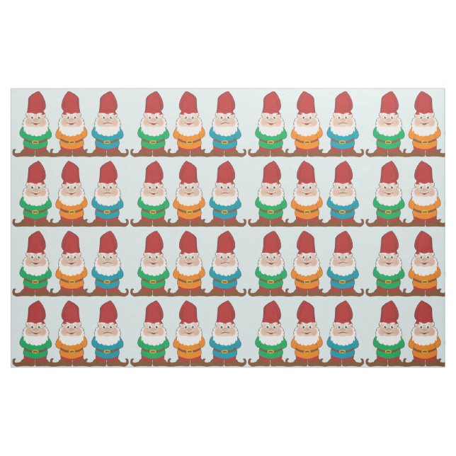 Tecido Teste padrão bonito do gnomo três (Fat Quarter)