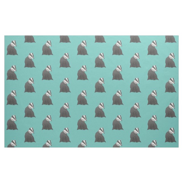 Tecido Teste padrão bonito do texugo (Fat Quarter)