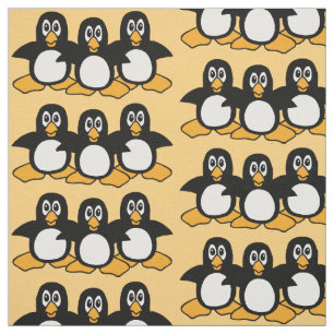 Tecido Teste padrão bonito dos pinguins