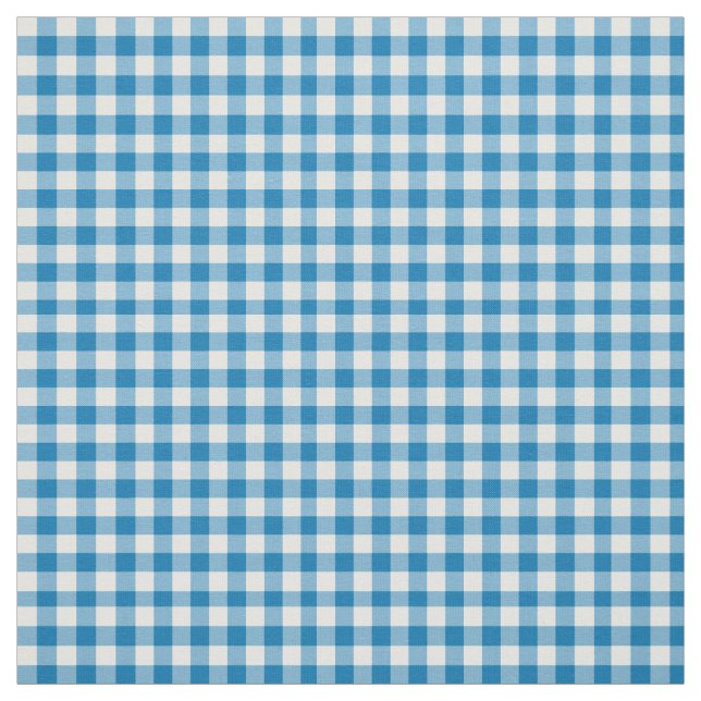 Tecido Teste padrão branco azul do guingão da verificação (Modelo)
