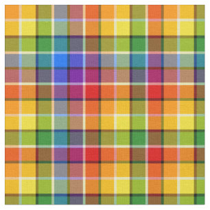 Tecido Teste padrão brilhante da xadrez do arco-íris